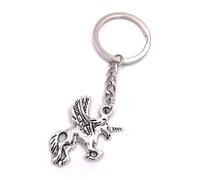 H-Customs Unicorn with wings Keychain pendant silver metal