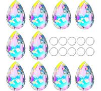 H&D 10pcs Suncatchers Crystal 50mm - Colorful Prisms Rainbow Maker for Christmas Tree, Window, Lamp & Chandelier