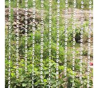 H&D 6FT 14mm Clear Crystal Octagon Beads Chain Chandelier Prisms Hanging Wedding Garland