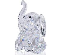 H&D Cut Crystal Elephant Animal Figurine Collection Glass Ornament Table Paperweight