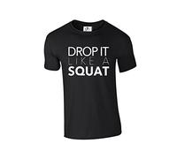 H&D Drop It Like A Squat Gym Fitness Unisex XS-3XL 4 Colours Tshirt (Drop,T-Shirt)