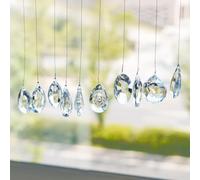 H&D HYALINE & DORA 10-Pack Clear Crystal Sun Catcher Chandelier Lamp Lighting Drop Pendant Hanging Glass Ball Prisms Window Home Decor