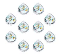 H&D HYALINE & DORA 10PCS Clear Crystal Ball Prism Suncatcher Rainbow Pendants Maker, Hanging Crystals Prisms for Windows,20mm