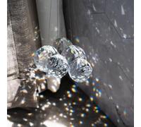 H&D HYALINE & DORA 30mm Clear Crystal Ball Prism Hanging Chandelier Pendant Suncatcher, 12 Pack
