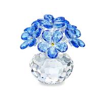 H&D HYALINE & DORA Blue Crystal Flower Figurine Forget Me Not,Crystal Gifts for Mom Wife Girlfriend,Crystal Glass Flower Ornaments for Home Office Tabletop Centerpieces