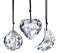 H&D HYALINE & DORA Clear Suncatcher Crystal Rainbow Maker Prism Ornament,Hanging Glass Pendant for Window,Pack of 3