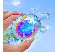 H&D HYALINE & DORA Colorful Painted Crystal Turtle Animal Figurine Collection Home Decor Paperweight