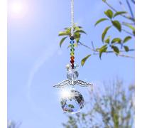 H&D HYALINE & DORA Crystal Guardian Angel Rainbow Makers Suncatchers with 30mm Glass Ball Prism