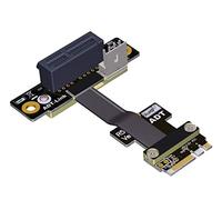 H&D Hyaline&Dora Elbow M.2 wifi Key A E A+E To PCIe 1x Riser Extender Adapter Card Gen 3.0 Cable Key A.E m2 pci-e x1 (35CM,R51SL)
