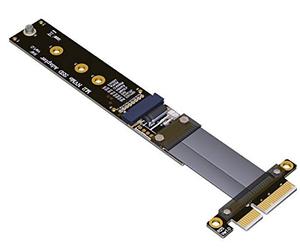 H&D Hyaline&Dora Riser PCIe 4x Extension Cable M2 M.2 NVMe SSD to PCIe x4 adapter cards Riser CARD support PCI-E 3.0 x4 Full Speed ADT R24SF