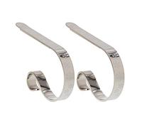 H&D Pack of 2 Silver Shiny with Snowflakes Christmas Mantle Clips