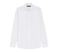 H-David Slim-fit Cotton Shirt, male, Hugo, Formal Shirts, White, 2XL, Shirts 2XL