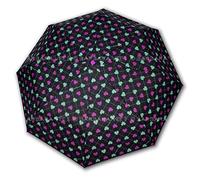 H.DUE.O By Barbara Vee Design Hearts Mini Folding Windproof Lightweight Women's Umbrella Folding Umbrella Heart Knob, purple