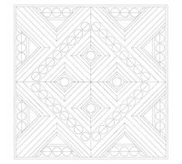 H DUPONT DUPCARPW154C - One Silk Square Scarf to Paint - 100% Silk Fabric - Dimensions: 90x90cm - Symmetry - Silk Painting Tool - Manufactured in China