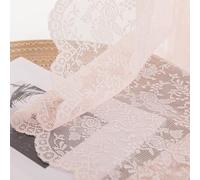 H.ebony Pink Rose Lace Curtains for Living Room -Romantic Shabby Chic Lace Floral and Branch Sheer Curtains 84 Inches Long for Dining Room Set of 2 Rod Pocket, 52 x 84 Inch Dusty Pink