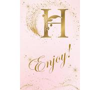 H Enjoy: A stylish personalized notebook with your letter - 150 lined pages for writing, notes, and journaling