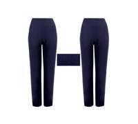 H&F 2 Pack Women’s Straight Leg Trousers Soft Ribbed Bootleg Trousers Elasticated Waist Stretch Pull On Casual Ladies Pants Size UK 8-26