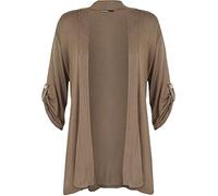 H&F Girl ®New Ladies Plus Size Short Sleeve Button Open Cardigan Womens Stretch Top - Sizes 12-28