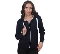 H&F Girls Women Ladies Plain Full Sleeve 2 Pocket Zip Up Plus Size Fleece Hoodie Jacket Cardigan Winter Top Plus Size XL XXL XXXL 8-22 ** 21 Colors ** Navy