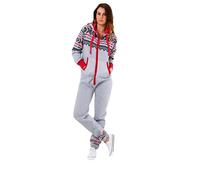 H&F Girls Womens Ladies Aztec Print Hooded Zip Up Zipped Onesie Jumpsuit Plus Size XL XXL XXXL XXXXL XXXXXL 8-22