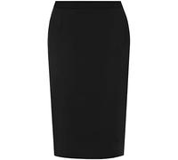 H&F Women's Office Skirt Long Length Plain Pencil Skirt with Zip & Slit Formal Skirt, UK Sizes 12-24 (UK, Numeric, 12, Regular, Regular, Black)
