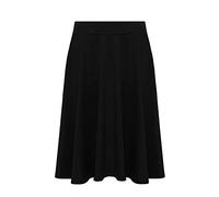 H&F ® Womens Plus Size Plain Flared Elastic Waist Ladies Short Skater Skirt - Sizes 14-28 (Black, 16)