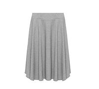 H&F ® Womens Plus Size Plain Flared Elastic Waist Ladies Short Skater Skirt - Sizes 14-28 (Grey, 16)