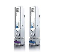 H!Fiber.com 1000Base-BIDI SFP Module, 1.25G BiDi SFP Transceiver 1490nm/1310nm SMF, a Pair of Single Mode Module, up to 20 km, for Cisco, Ubiquiti UniFi and More