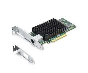 H!Fiber.com 10G Ethernet network card,RJ45 NIC,10GbE CNA,function compatible to X540-T1,with Intel X540-BT1 controller,support Windows Server/Linux/VMware (not support MAC)