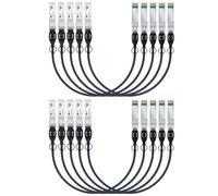 H!Fiber.com Pack of 10, 10Gb/s SFP+ DAC Cable, 0.25 m (0.8 ft), 10GBase-CU Passive Direct Copper Twinax SFP+ Cable for Cisco SFP-H10GB-CU0.25M, Ubiquiti, Netgear, and Other Open Switches and NIC