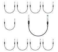 H!Fiber.com Pack of 10, 10Gb/s SFP+ DAC Cable, 0.5 m (1.6 ft), 10GBase-CU Passive Direct Copper Twinax SFP+ Cable for Cisco SFP-H10GB-CU0.5M, Ubiquiti, Netgear, and Other Open Switches and NIC