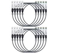 H!Fiber.com Pack of 10, 10Gb/s SFP+ DAC Cable, 1 Metre (3.3 ft), 10GBase-CU Passive Direct Copper Twinax SFP+ Cable for Cisco SFP-H10GB-CU1M, Ubiquiti, Netgear, and Other Open Switches and NIC