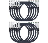 H!Fiber.com Pack of 10, 10Gb/s SFP+ DAC Cable, 3 Metres (10 ft), 10GBase-CU Passive Direct Copper Twinax SFP+ Cable for Cisco SFP-H10GB-CU3M, Ubiquiti, Netgear, and Other Open Switches and NIC
