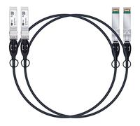 H!Fiber.com Pack of 2, 10Gb/s SFP+ DAC Cable, 1.5 m (5 ft), 10GBase-CU Passive Direct Copper Twinax SFP+ Cable for Cisco SFP-H10GB-CU1.5M, Ubiquiti, Netgear, and Other Open Switches and NIC