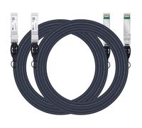 H!Fiber.com Pack of 2, 10Gb/s SFP+ DAC Cable, 5 Metres (16.5 ft), 10GBase-CU Passive Direct Copper Twinax SFP+ Cable for Cisco SFP-H10GB-CU5M, Ubiquiti, Netgear, and Other Open Switches and NIC