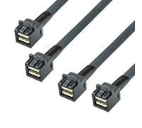 H!Fiber.com SFF-8643 to SFF-8643 12G Internal Mini SAS HD Cable, with Sideband,100-Ohm,0.5-m(1.6ft),2 Pack