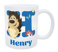 H for Henry, H for Hedgehog Themed Boys Personalised Plastic Unbreakable Kids Cup/Mug, Toddler Cup