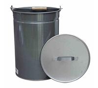 H.G. 1076/77 Galvanized Ash Bucket with Lid 25 L