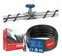 H&G Lifestyles 5 m Electric Heating Tape for Roof, Snow De-Icer, Self-Regulating Heating Cable, Frost Protection Cable, Gutter Heating, Compare Heating, Waterproof Heat Cable, Frost Protection, 230 V
