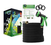 H₂G Lightweight Garden Hose 25ft | Superior Strength Flexible Water Hose 25 ft | Multipurpose Hose | 3/4 Brass Connectors with protective cover | 10 Mode Sprayer | Packaged in an attractive box