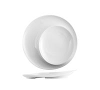 H&H 2 Plates Selection Hotelware in White Porcelain 25.7x3.5H