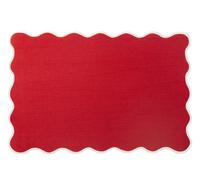 H&H Set of 4 Breakfast Placemats 45 x 30 cm in Cotton and Linen Red | Elegant and Durable | For Dining Table or Kitchen | Hand Wash Recommended | No Dryer