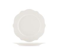 H&H 6 Festooned Dinner Plates Blanc In New Bone China Ivory 27 Cm
