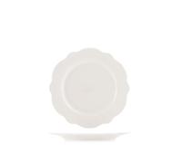 H&H 6 Festooned Fruit Plates Blanc In New Bone China Ivory 21 Cm