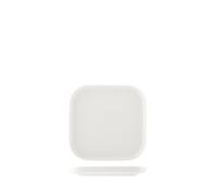 H&H 6 Madrid Plates In White Porcelain Square Shape 16X16 Cm