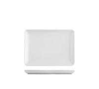 H&H 6 Rectangular Plates Pearl in White Porcelain 20x27 cm