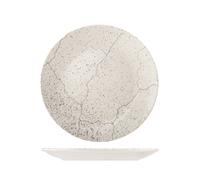 H&H 6 Round Stone Plates in Hard Porcelain with Reinforced Edge. Diameter cm