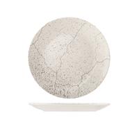 H&H 6 Round Stone Plates in Hard Porcelain with Reinforced Edge. Diameter cm