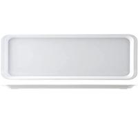 H&H 8731740 Tray with Melamine Edge 40X202 Table Furniture Textiles, White