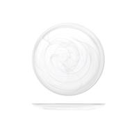 H&H Alabastro Glass Fruit Plates Set of 6 White cm 21